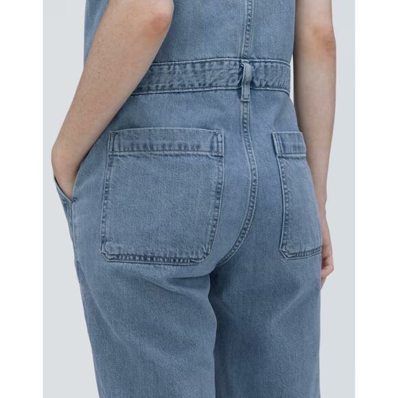Everlane Supersoft Denim Jumpsuit in Medium Blue Denim Size 6 - Picture 4 of 8